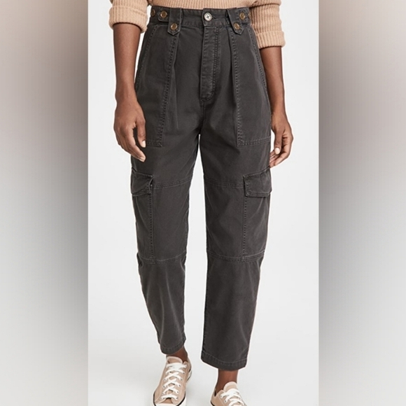 Agolde Dark Grey Barrel Leg Grunce Mila Utility High Waisted Pants Size 28 - Picture 1 of 12